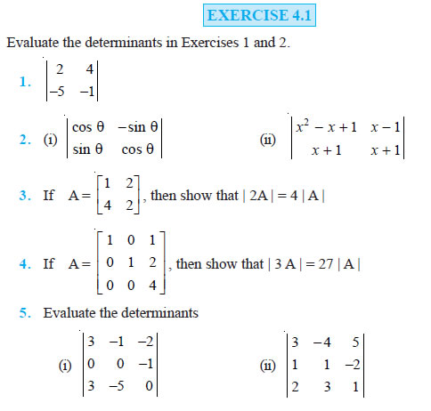 Evaluate the determinants in Exercises 1 and