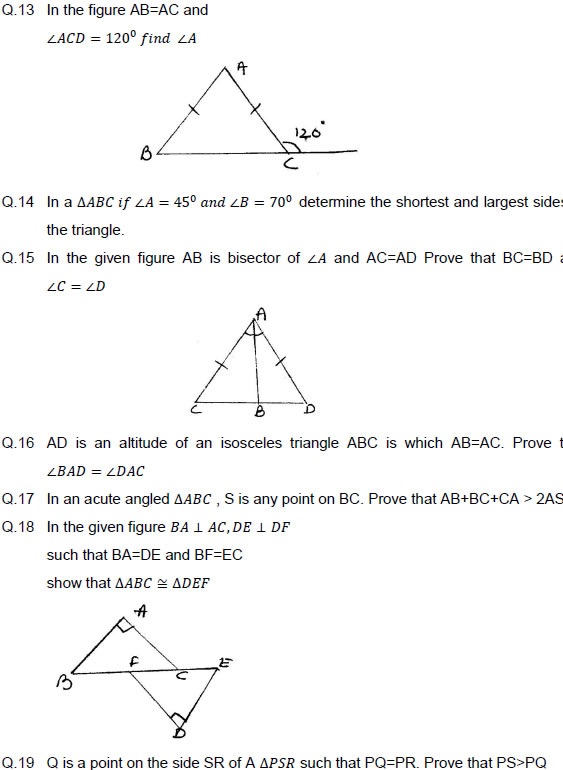 Congruence of Triangles Class 9 Similarity Rules and formulas
