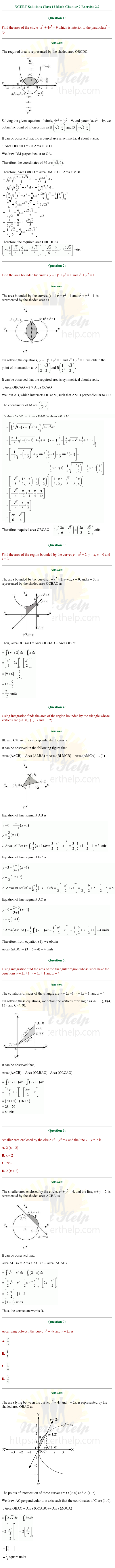 ex.8.2 Class 12 Math Chapter 8 ncert solutions