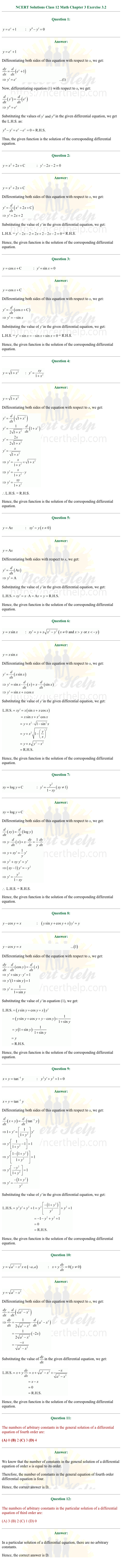 ex.9.2 Class 12 Math Chapter 9 ncert solutions