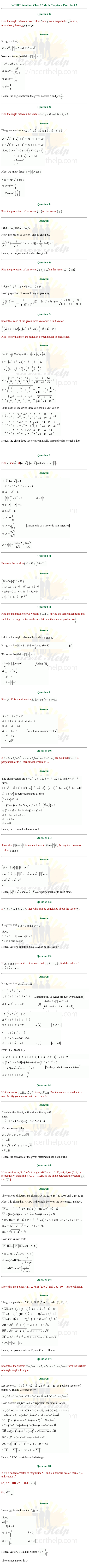 ex.10.3 Class 12 Math Chapter 10 ncert solutions