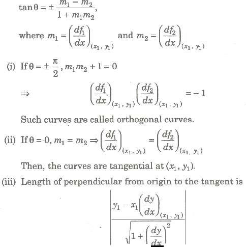 Angle of Intersection of Two Curves