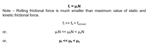 Rolling Frictional Force