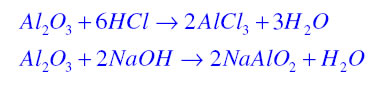 Amphoteric Oxide equation image